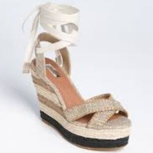 HALOGEN  NATURAL ROPE WEDGE ESPADRILLES SZ 8B NEW
